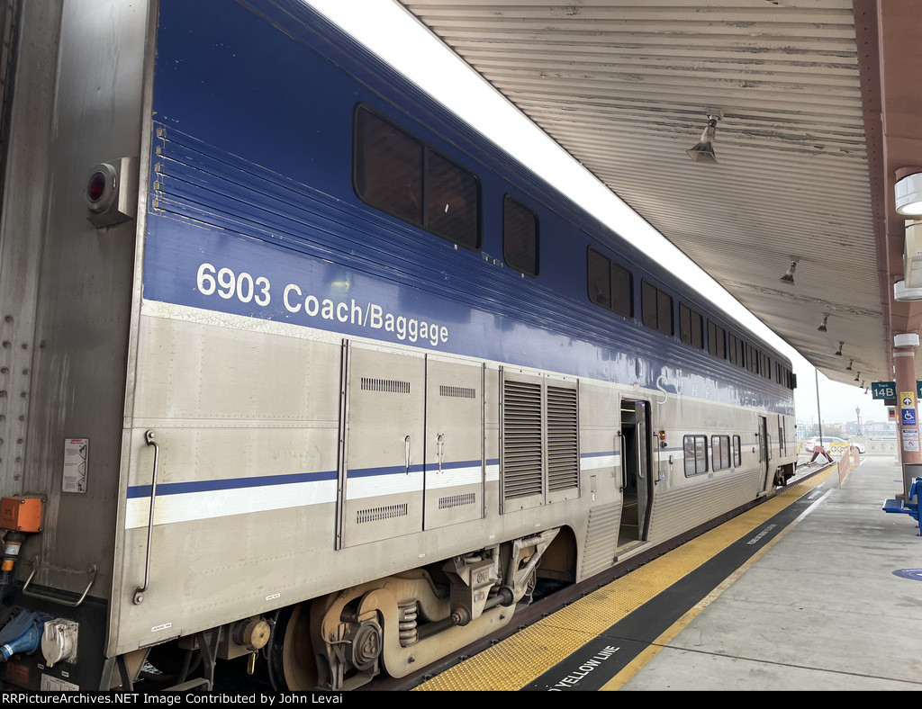 Surfliner Coach/Baggage Car # 6903. This is also a cab control car. 